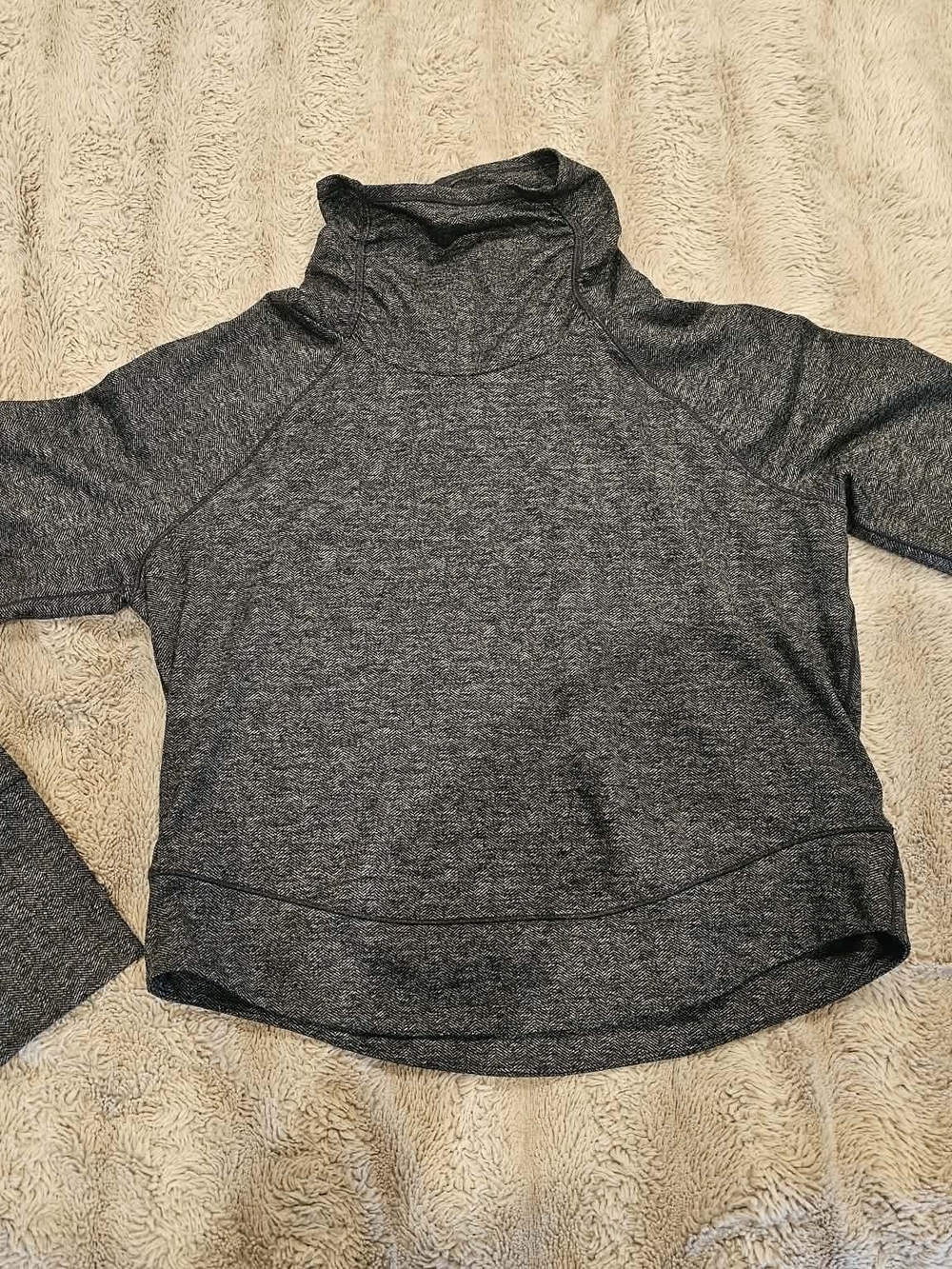 Prana Women's Heather Charcoal Funnel Neck Sweater